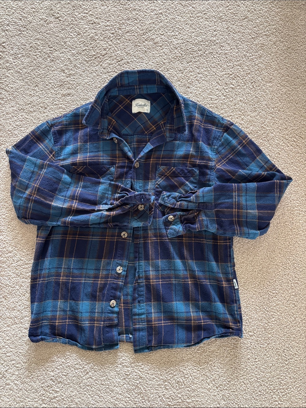 Blue Plaid Button-Down Shirt - Women